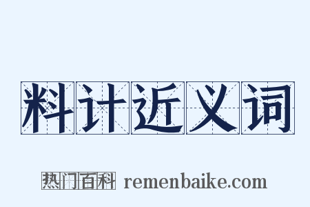 料计近义词是什么意思的图片